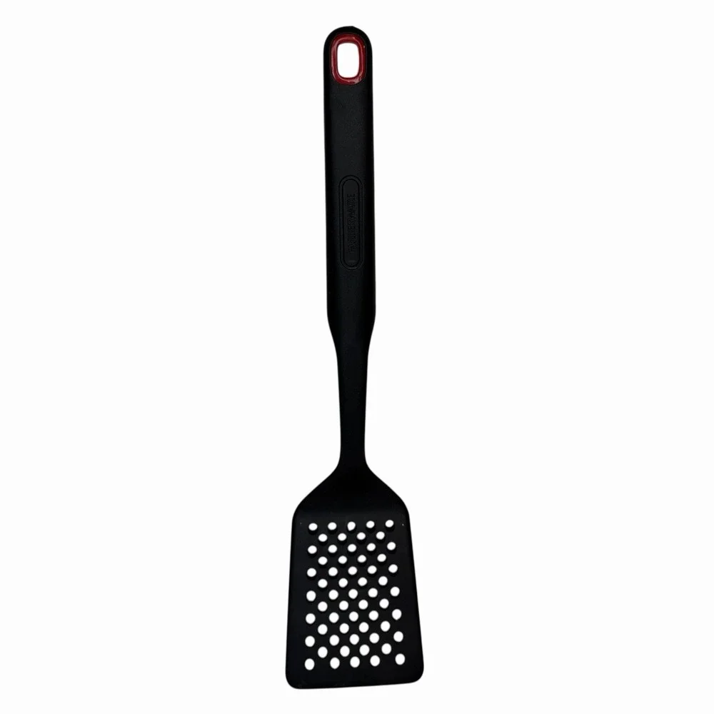 Farberware Spatula‎ Flipper Slotted Round Holes Black Nylon Plastic Kitchen